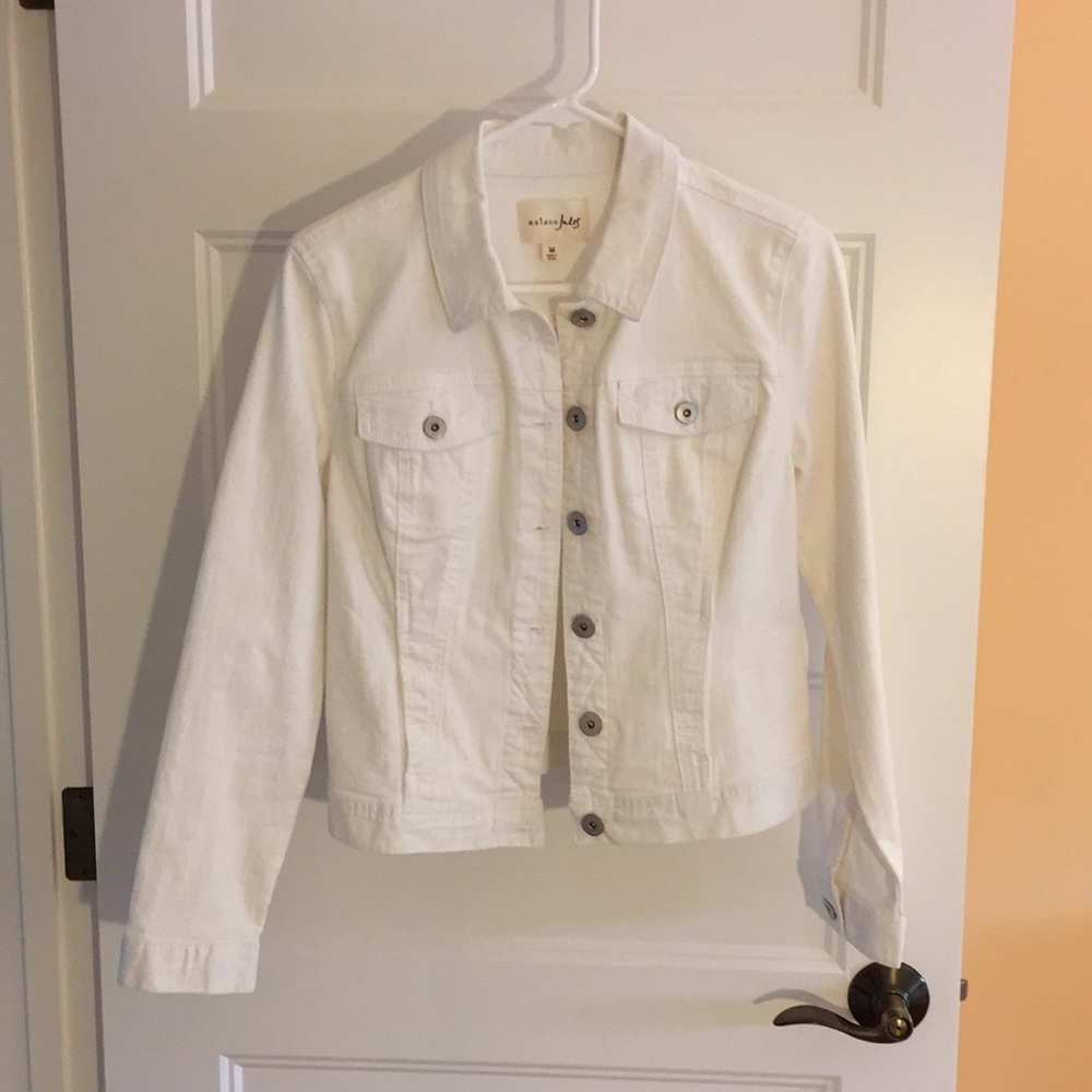 White denim jacket.